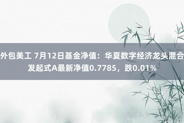 外包美工 7月12日基金净值：华夏数字经济龙头混合发起式A最新净值0.7785，跌0.01%