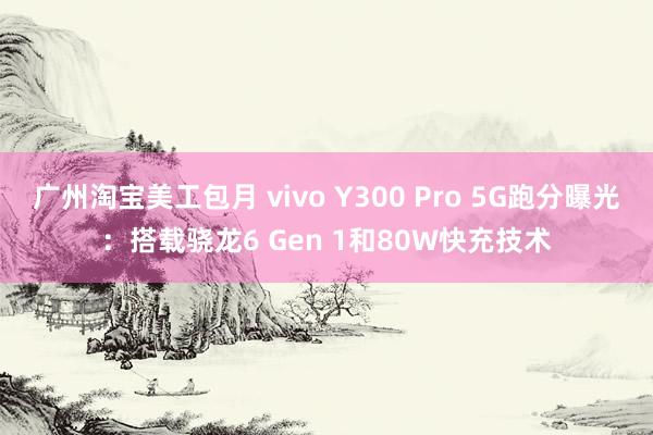 广州淘宝美工包月 vivo Y300 Pro 5G跑分曝光：搭载骁龙6 Gen 1和80W快充技术