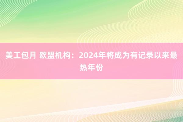 美工包月 欧盟机构：2024年将成为有记录以来最热年份